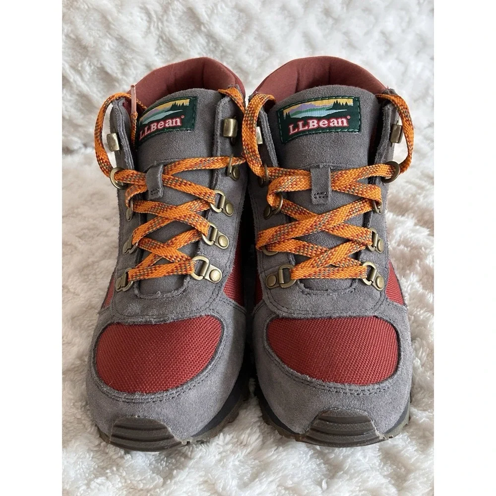 L.L.Bean Katahdin hiking Boots Kids Size 5 Terracotta And Gray NWOB
